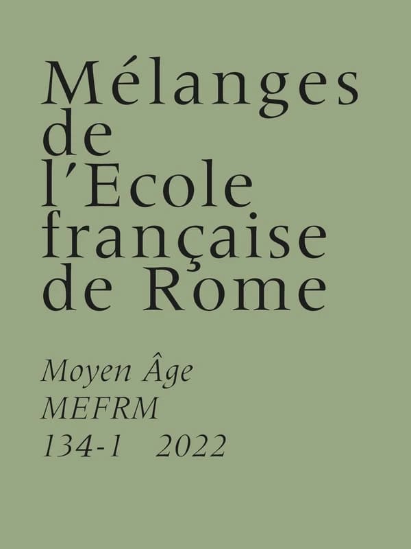 MEFRA ; Moyen-Age n.134-1