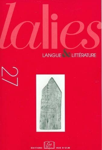 Lalies : Actes des sessions de linguistique et de littérature. 27, Aussois, 21-25 août 2006