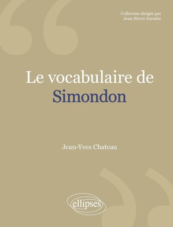 Le vocabulaire de Simondon