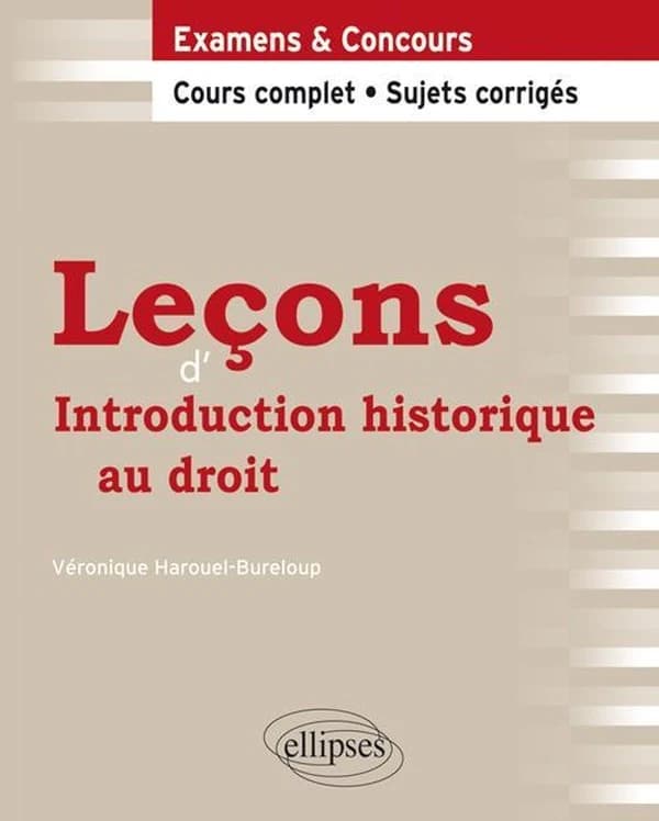 Leçons d'introduction historique au droit