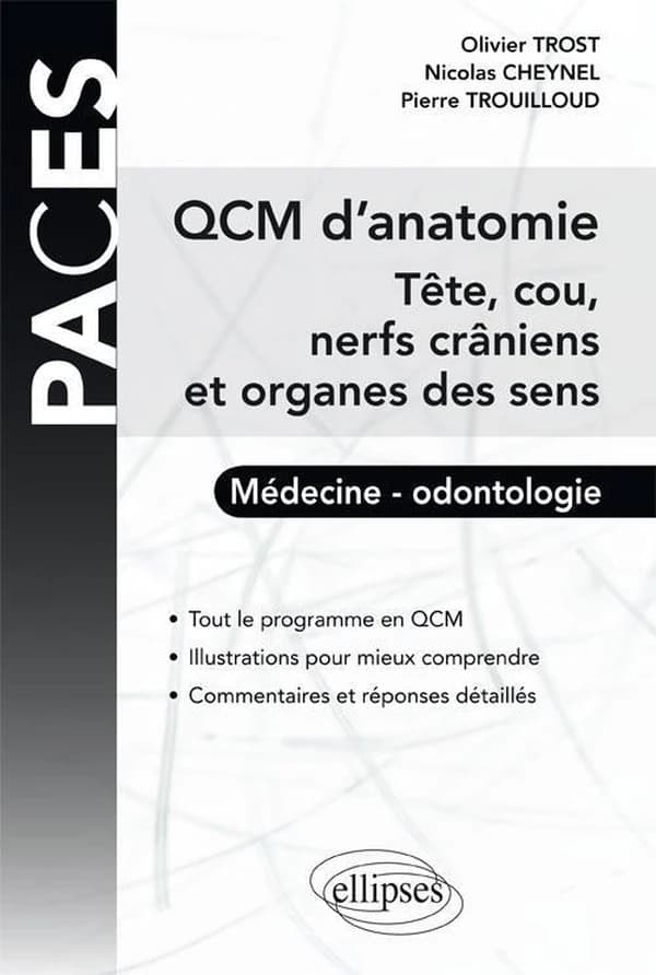 QCM d'anatomie : tête, cou, nerfs crâniens et organes des sens