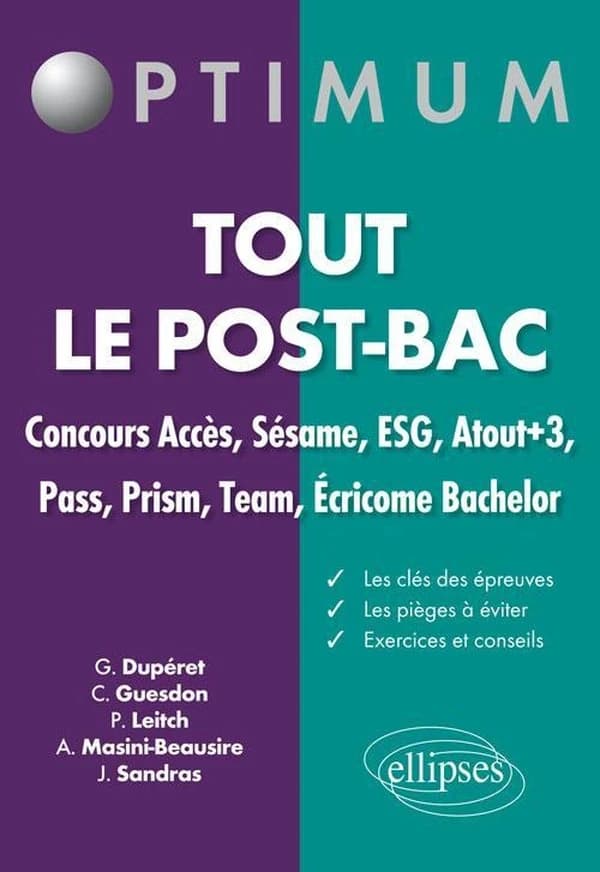 Tout le post-bac : concours Accès, Sésame, ESG, Atout+3, Pass, Prism, Team, Écricome Bachelor