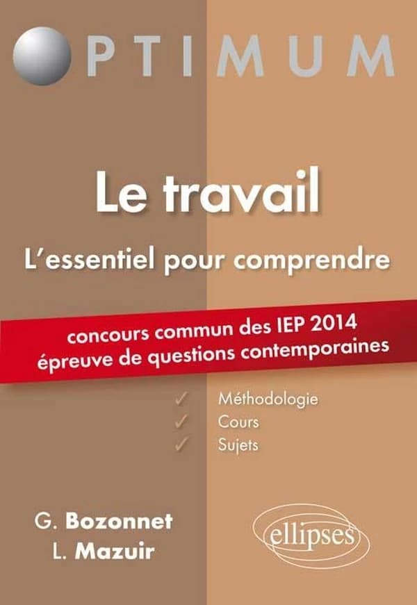 Le travail : l'essentiel pour comprendre : méthodologie, cours et sujets