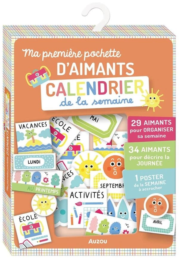 Ma première pochette d'aimants calendrier de la semaine