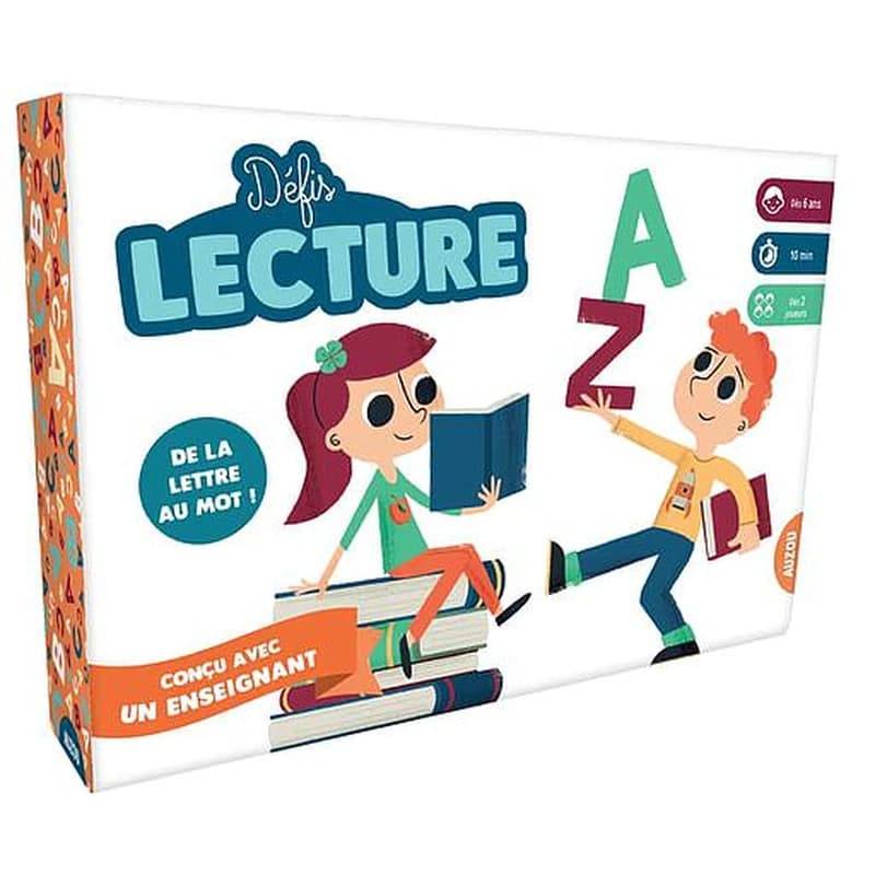 Défis lecture  - Contient : 24 cartes illustrées recto-verso, 48 cartes "lettre