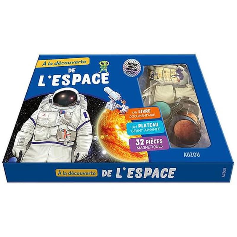 A la découverte de l'espace : Avec un plateau géant aimanté et 32 pièces magnétiques