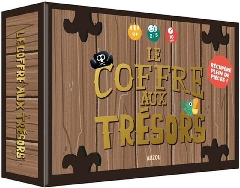 Le coffre aux trésors  - Avec 1 sac, 36 pièces, 5 planches pirates