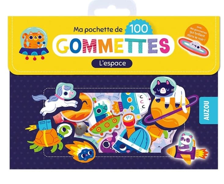Ma pochette de 100 gommettes : l'espace : [Autocollant]