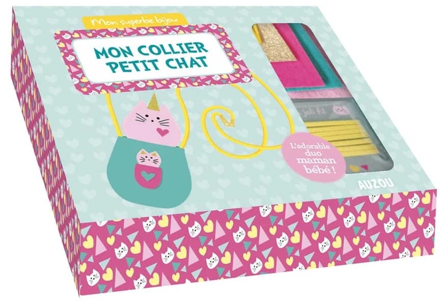 Mon collier petit chat ; l'adorable duo maman bébé !