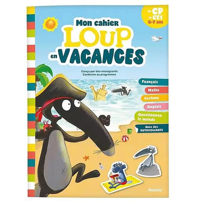 Cahier de vacances : Je rentre en CE1 avec Loup