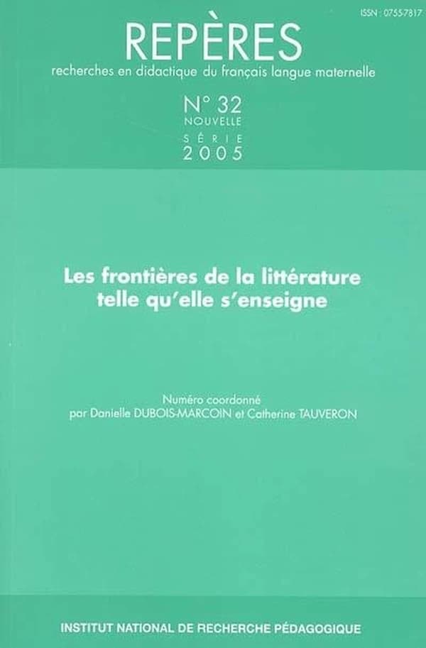 Les frontières de la littérature telle qu'elle s'enseigne