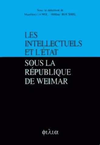 Les intellectuels et l'État sous la République de Weimar : textes [des contributions] en français et en allemand réunis [au colloque, Institut Goethe, Paris, 5 et 6 février 1993]