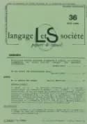Langage et société, n° 36