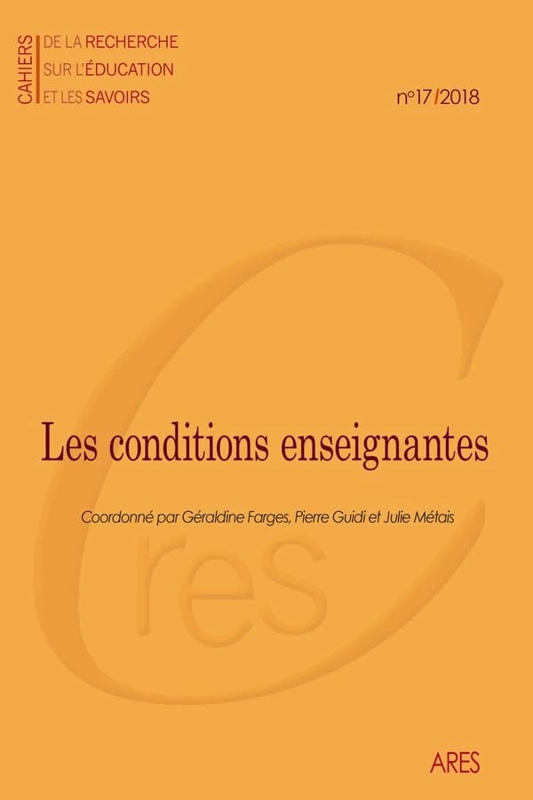 Cahiers de la recherche sur l'éducation et les savoirs, n° 17