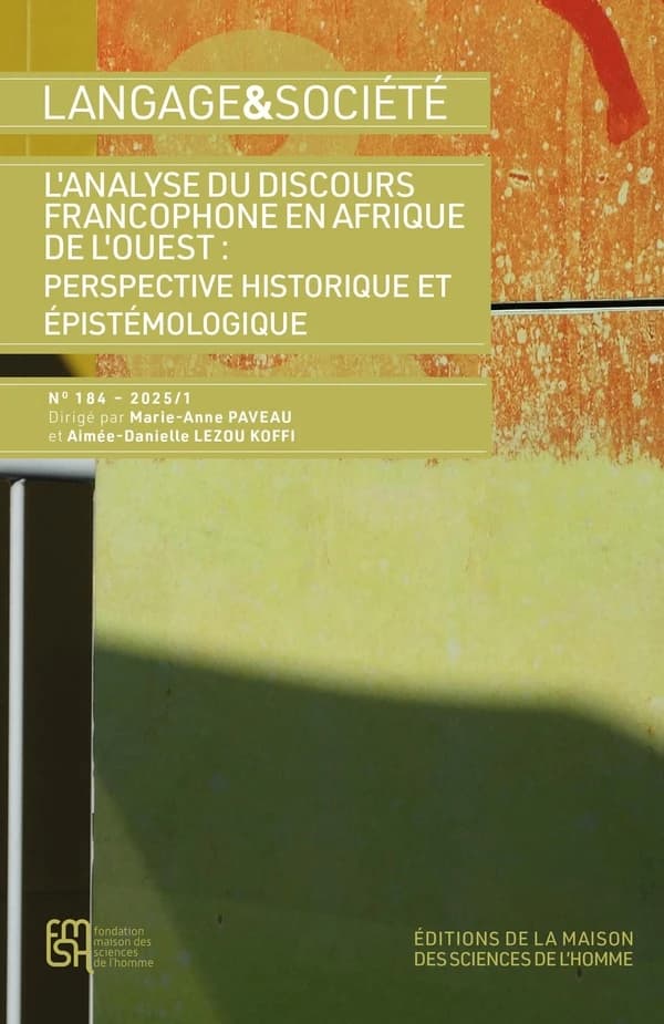 Langage & société n.184 : L'analyse du discours francophone en Afrique de l'Ouest