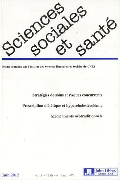 REVUE SCIENCES SOCIALES ET SANTE n.30 : vol. 2 ; juin 2012