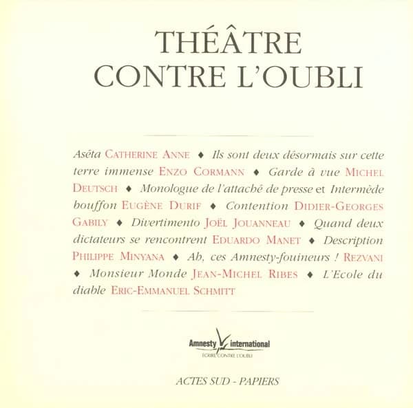 Théâtre contre l'oubli