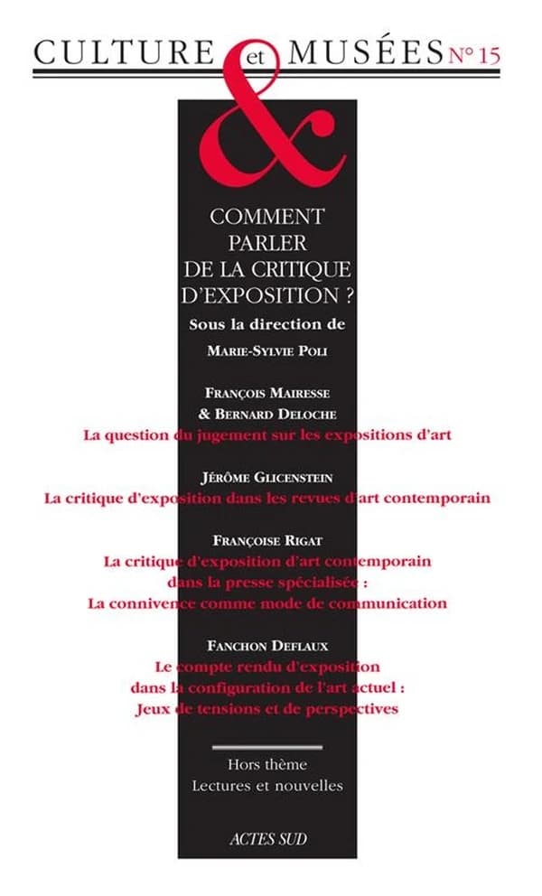 REVUE CULTURE & MUSEES n.15 : comment parler de la critique d'exposition ?