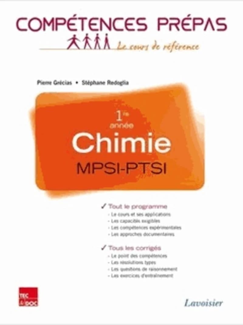 Chimie, 1re année MPSI-PTSI