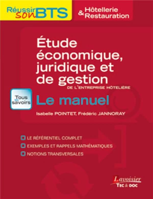 BTS hôtellerie-restauration ; études économiques, juridiques et de gestion ; le manuel