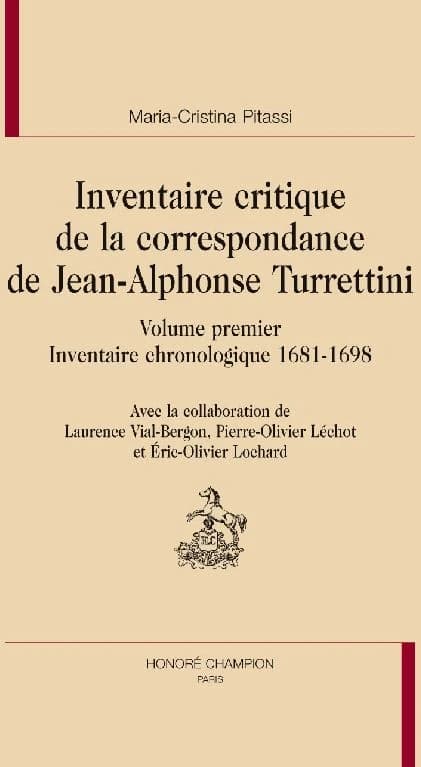 Inventaire critique de la correspondance de Jean-Alphonse Turrettini