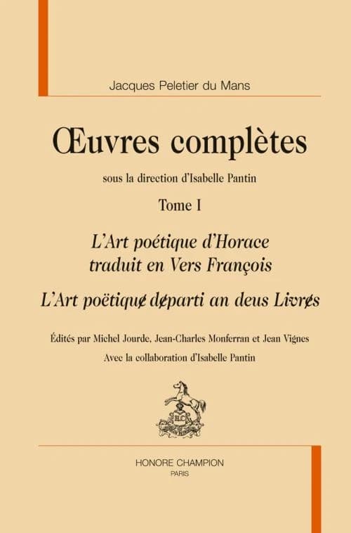 L'art poétique d'Horace traduit en vers françois ; L'art poëtique departi en deux livres