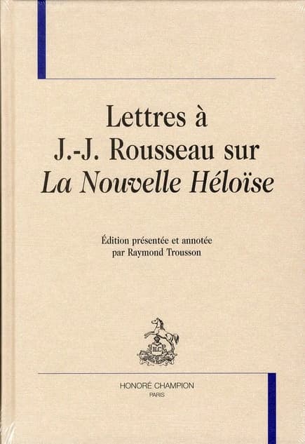 Lettres à J.-J. Rousseau sur "La nouvelle Héloïse"