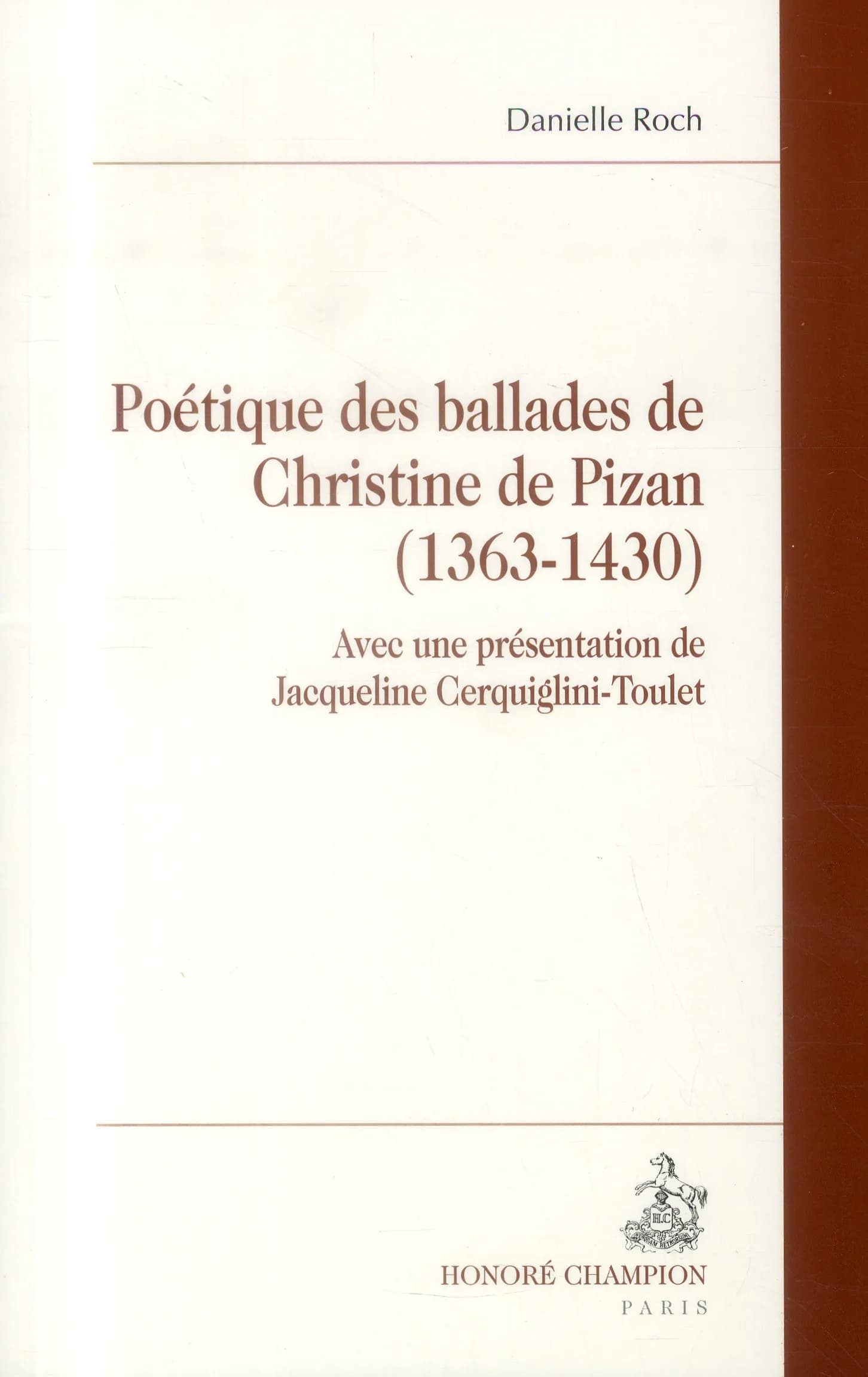 Poétique des ballades de Christine de Pizan, 1363-1430