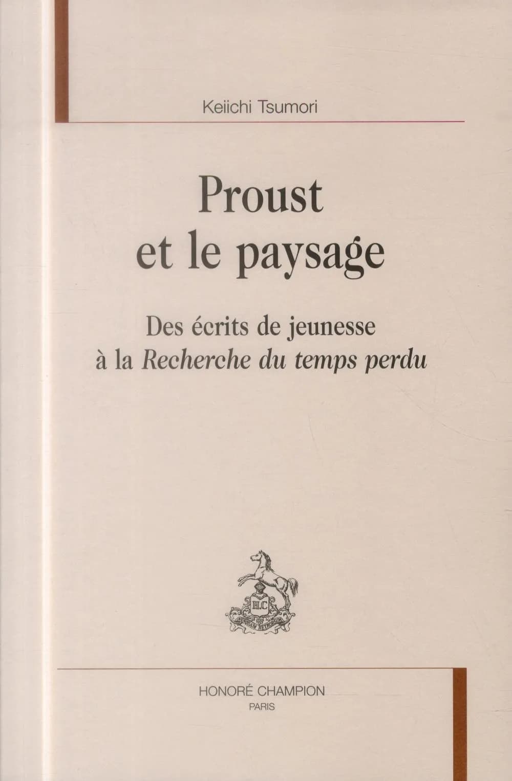 Proust et le paysage : des écrits de jeunesse à la "Recherche du temps perdu"