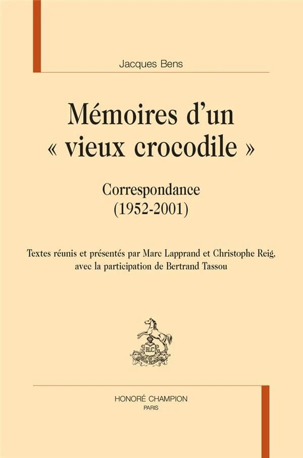 Mémoires d'un vieux crocodile : correspondance, 1952-2001