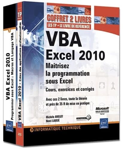 VBA Excel 2010 : Coffret 2 livres : Les TP et le livre de référence