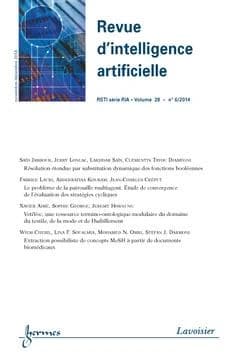 Revue d'intelligence artificielle RSTI série RIA volume 28 n° 6 ; novembre-décembre 2014