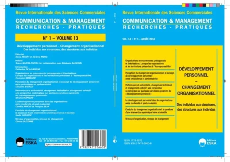 Communication et management Volume 13 N° 1