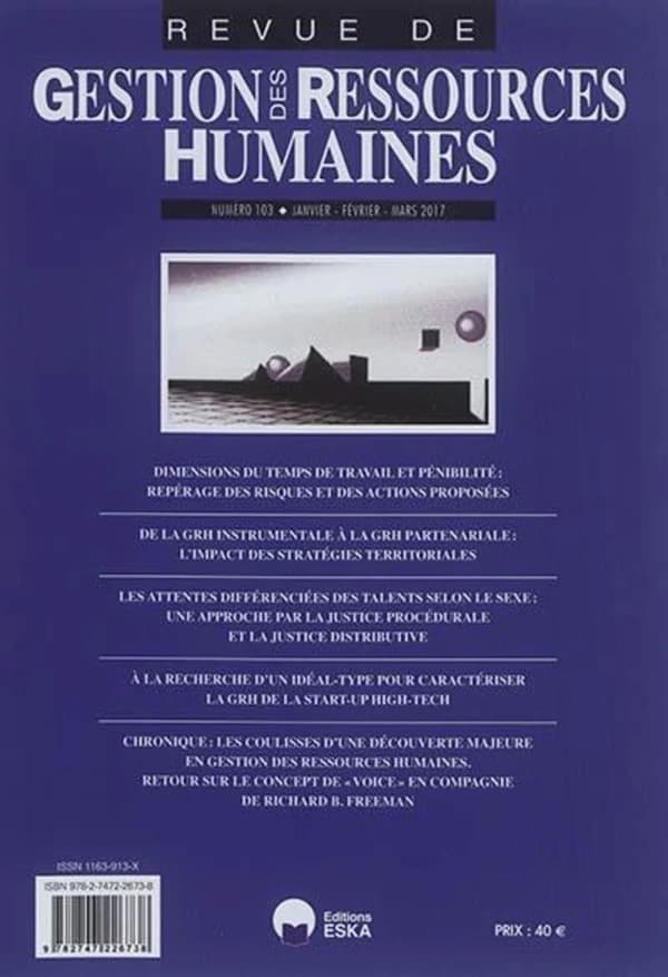 Revue Gestion des ressources humaines n.103