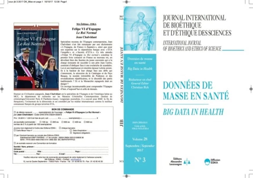 REVUE JIB VOL 28 N3 2017 : DONNEES DE MASSE EN SANTE-BIG DATA IN HEALTH