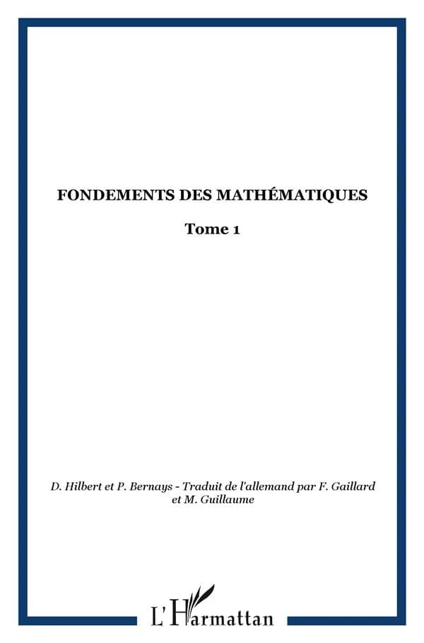 Fondements des mathématiques. 1