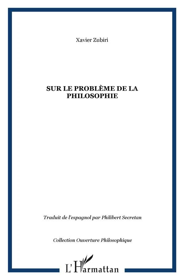 Sur le problème de la philosophie