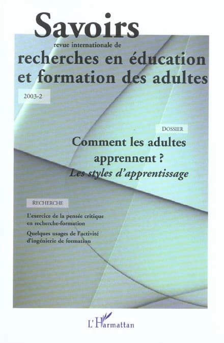 Comment les adultes apprennent? : les styles d'apprentissage