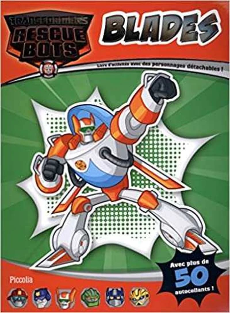 Transformers Rescue Bots - Blades : Livre d'activités avec des personnages détachables !