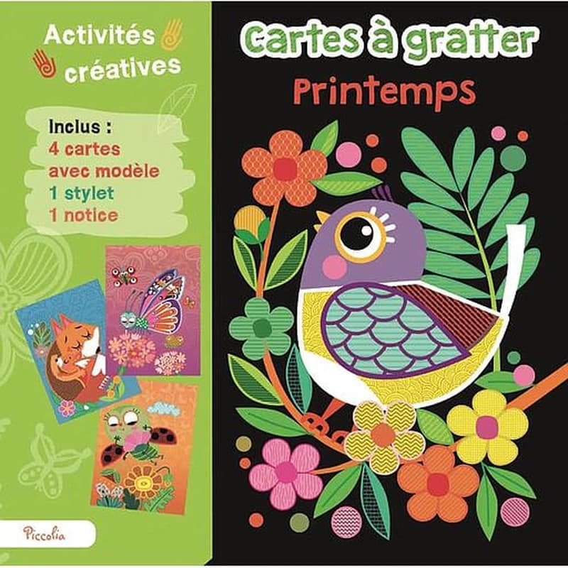 Cartes à gratter : printemps