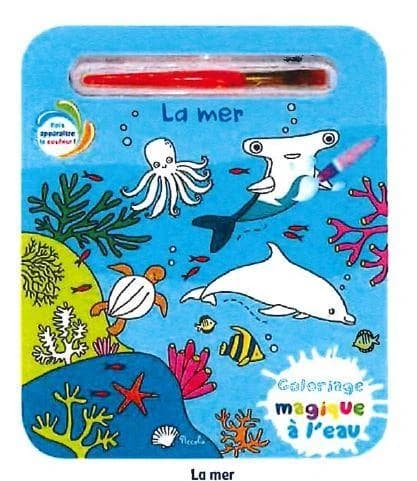 Coloriages magiques à l'eau : les animaux de la mer