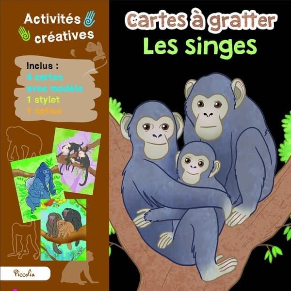 Cartes à gratter : singes