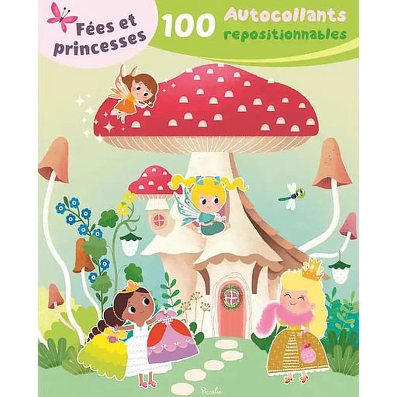100 autocollants repositionnables : Fées et princesses