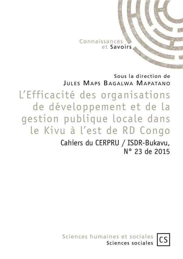 L'efficacité des organisations de développement et de la gestion publique locale dans le kivu à l'est de RD Congo