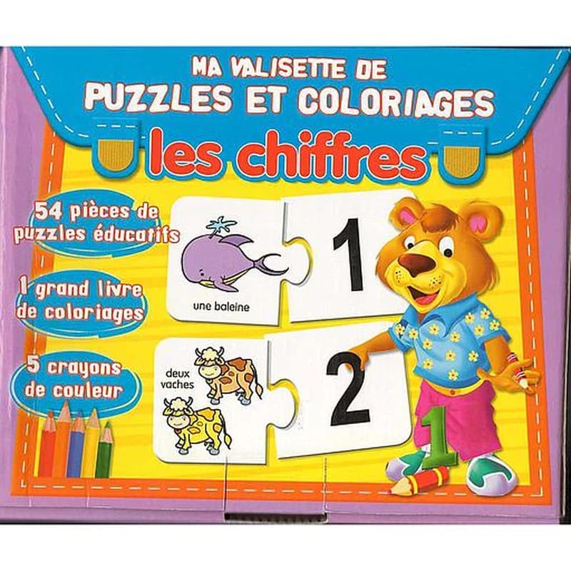 Ma Valisette de Puzzles et Coloriages : Les Chiffres