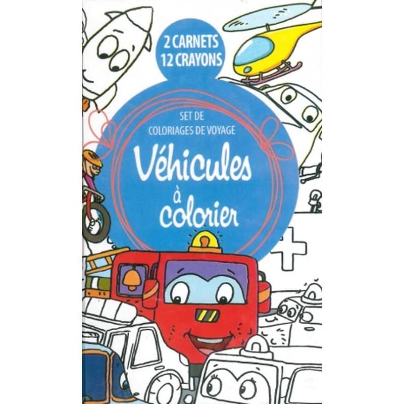 Vue plus large Set de coloriages de voyage à colorier Les véhicules