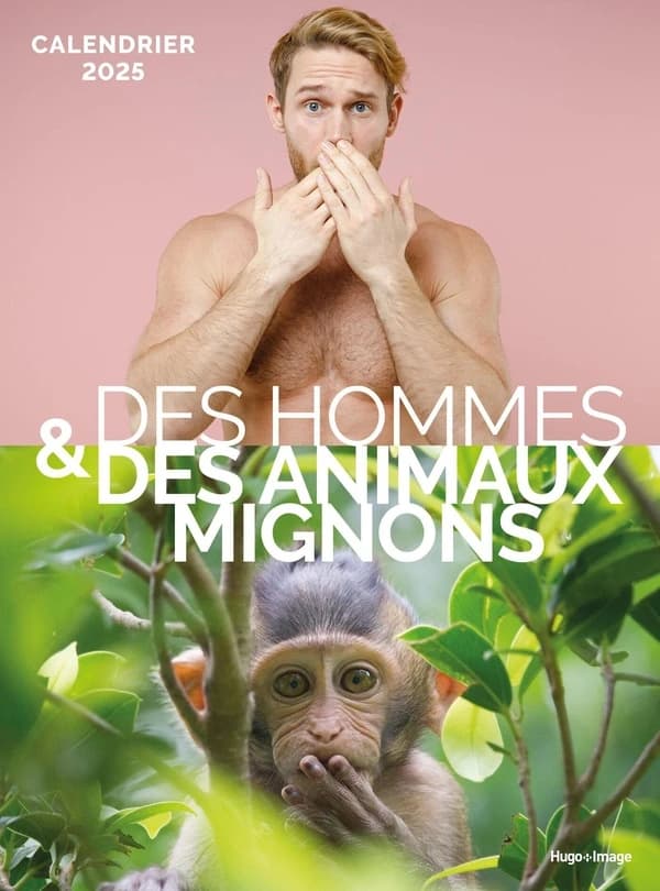 Calendrier mural : Des hommes & des animaux mignons (édition 2025)