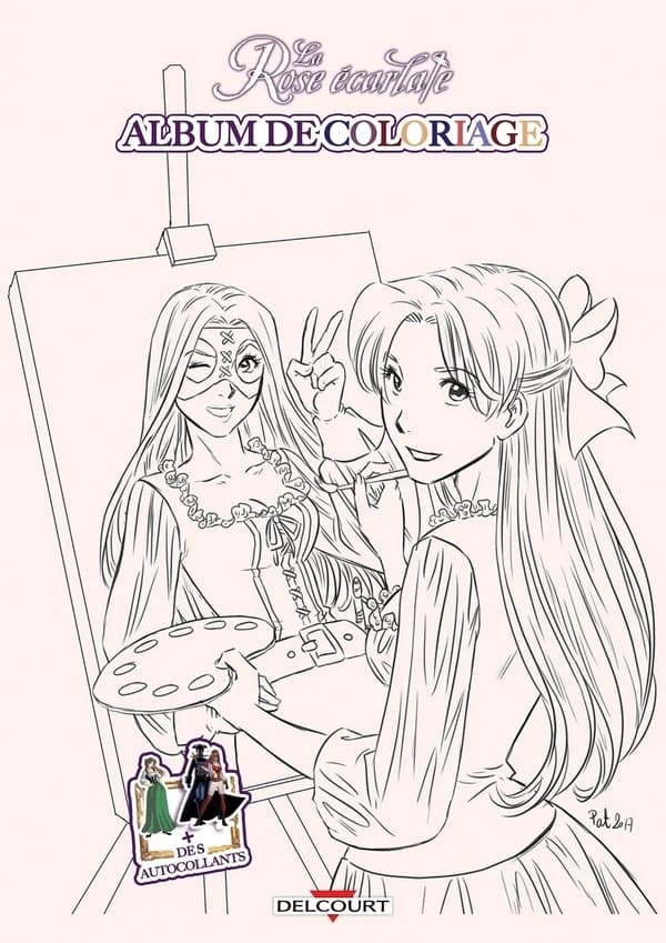 La Rose écarlate : l'album de coloriage : + de 40 autocollants : [Album à colorier]