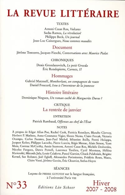 LA REVUE LITTERAIRE n.33