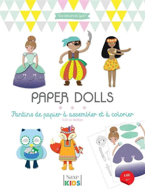 Paper Dolls : pantins de papier à assembler et à colorier : [Image à découper]